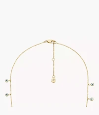 Sutton Evil Eye Brass Chain Necklace