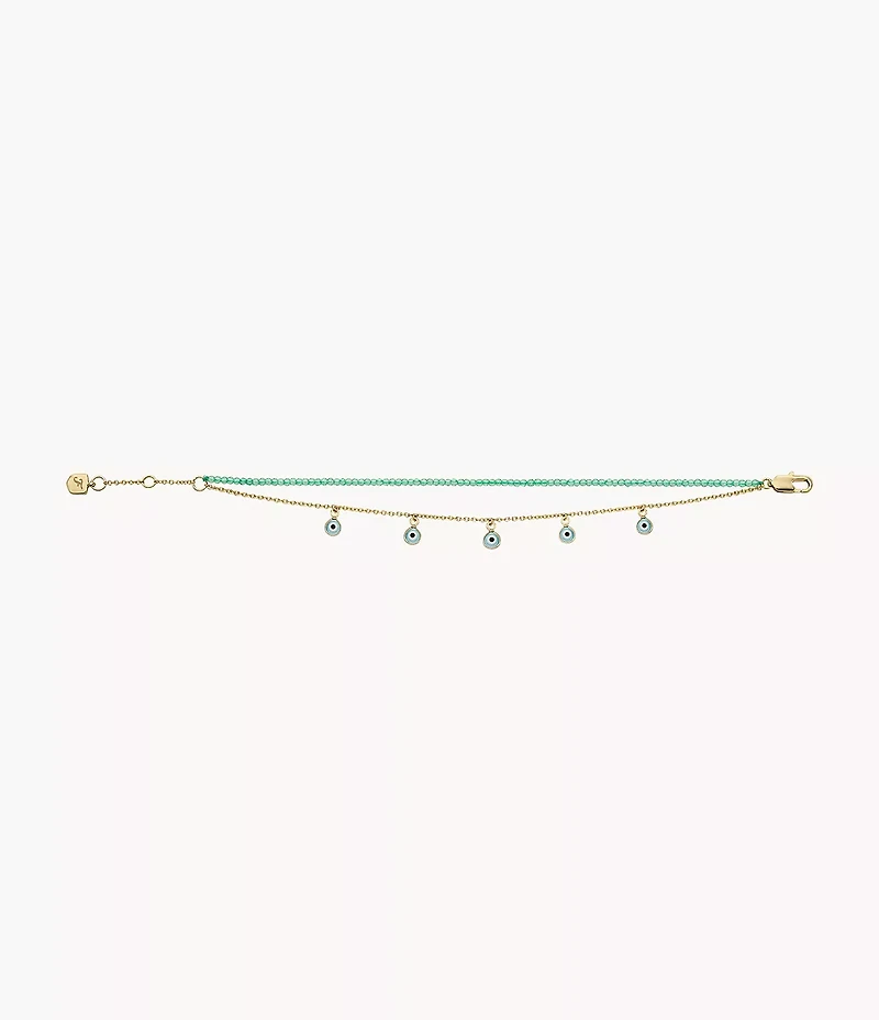 Sutton Evil Eye Brass Multi-Strand Bracelet