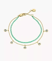 Sutton Evil Eye Brass Multi-Strand Bracelet