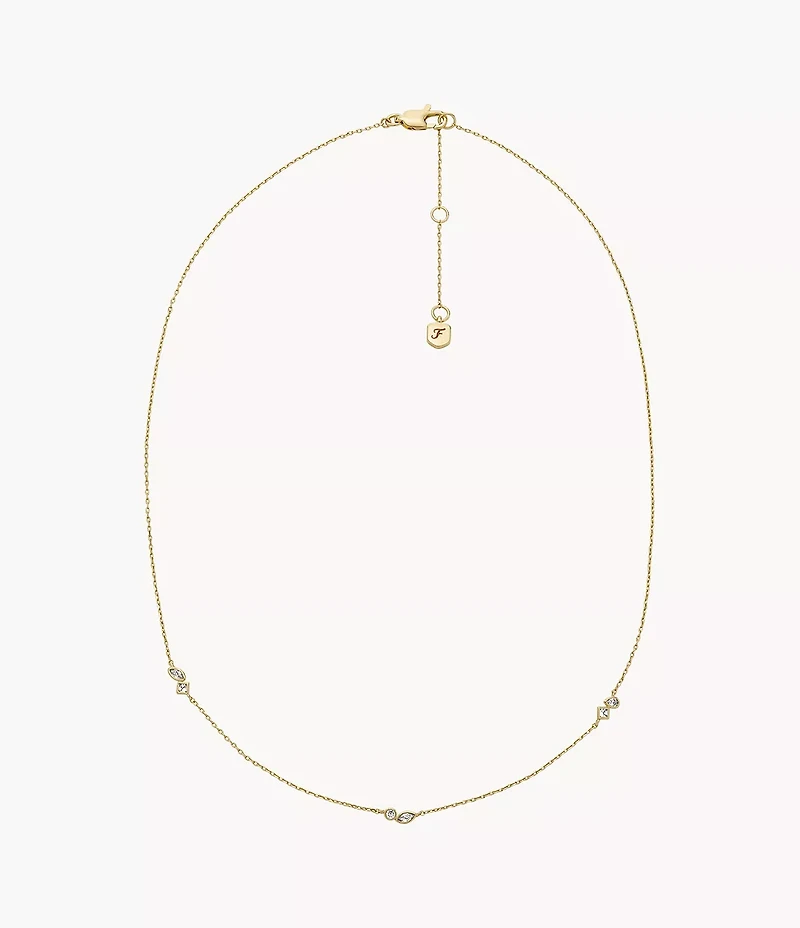 Ellis Toi Et Moi Gold-Tone Brass Station Necklace