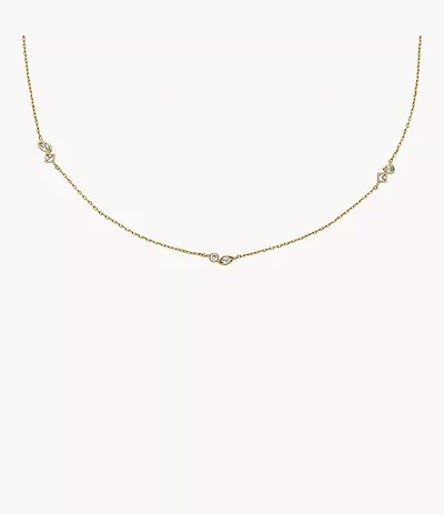 Ellis Toi Et Moi Gold-Tone Brass Station Necklace