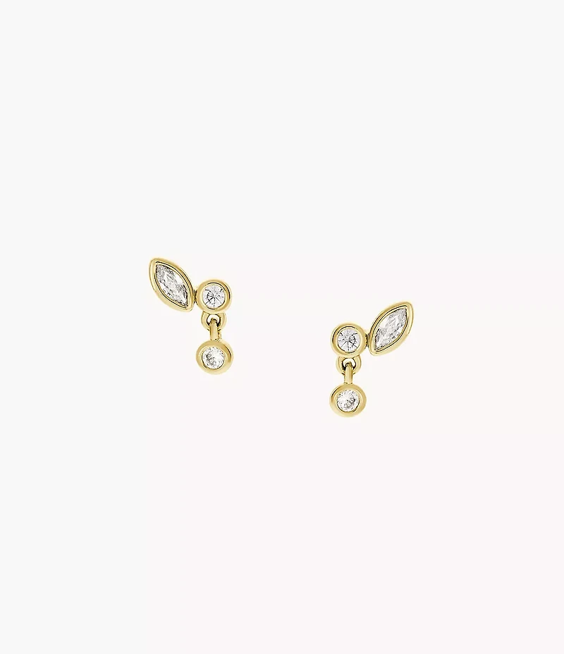 Ellis Toi Et Moi Gold-Tone Brass Stud Earrings