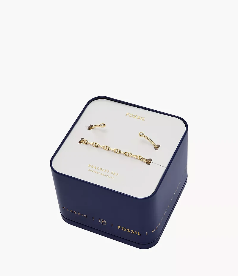 Heritage Gold-Tone Brass Bracelet Gift Set