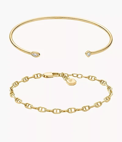 Heritage Gold-Tone Brass Bracelet Gift Set