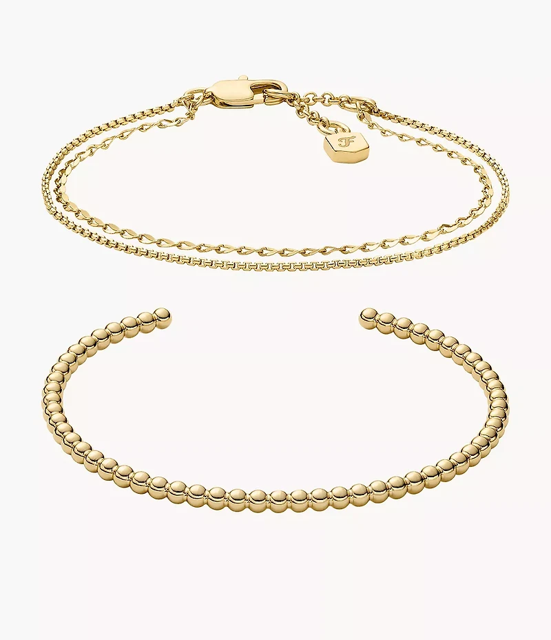 Ellis Gold-Tone Brass Bracelet Gift Set