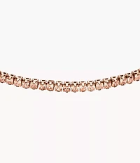 Ellis Pavé Glitz Rose Gold-Tone Brass Tennis Chain Bracelet