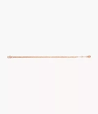 Ellis Pavé Glitz Rose Gold-Tone Brass Tennis Chain Bracelet