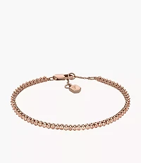 Ellis Pavé Glitz Rose Gold-Tone Brass Tennis Chain Bracelet