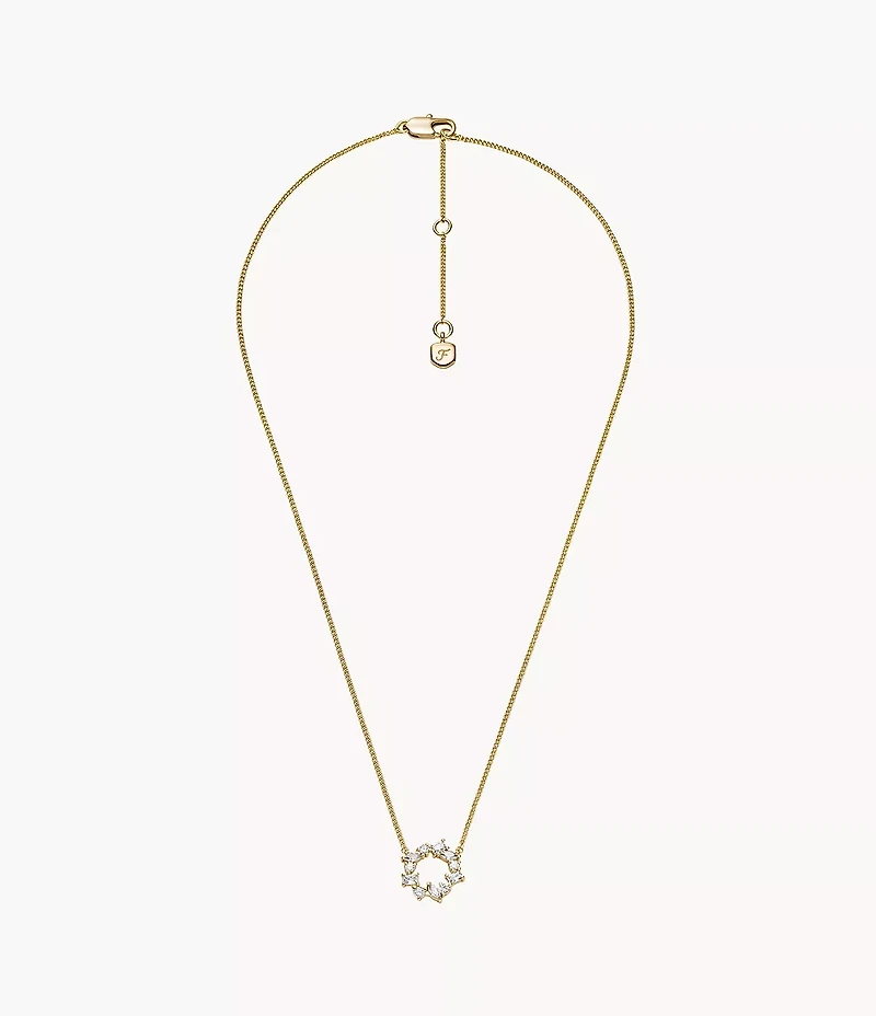 Ellis Mixed Shapes Gold-Tone Brass Pendant Necklace