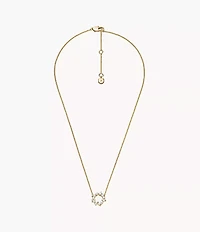 Ellis Mixed Shapes Gold-Tone Brass Pendant Necklace
