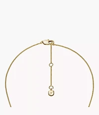 Ellis Mixed Shapes Gold-Tone Brass Pendant Necklace