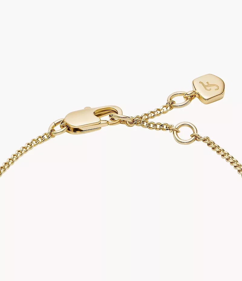 Ellis Mixed Shapes Gold-Tone Brass Station Bracelet