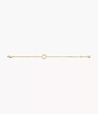 Ellis Mixed Shapes Gold-Tone Brass Station Bracelet