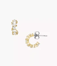 Ellis Mixed Shapes Gold-Tone Brass Hoop Earrings