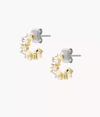 Ellis Mixed Shapes Gold-Tone Brass Hoop Earrings