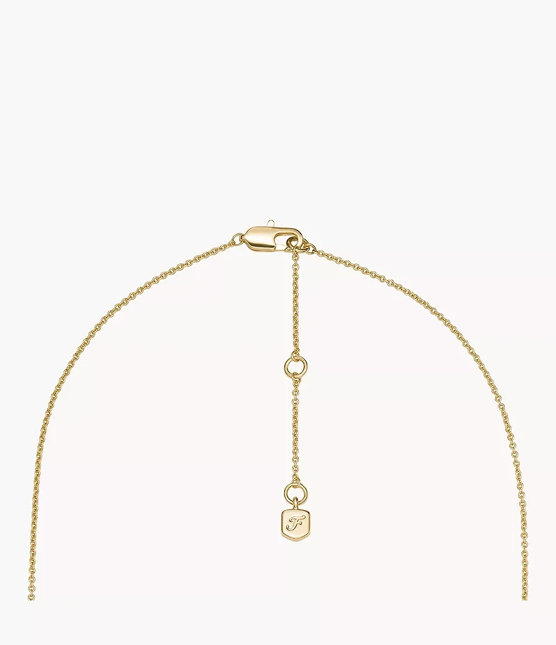 Sutton Heartbeat Gold-Tone Brass Station Necklace