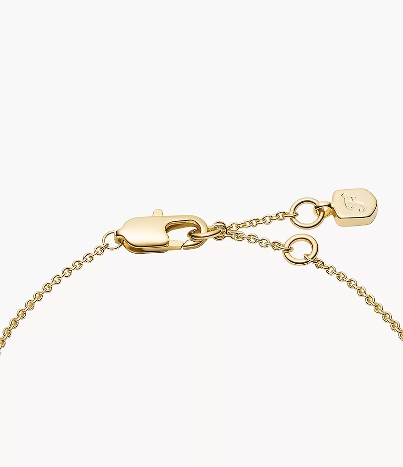 Sutton Heartbeat Gold-Tone Brass Station Bracelet