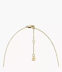 Sutton Love-All Gold-Tone Brass Heart Link Tennis Necklace