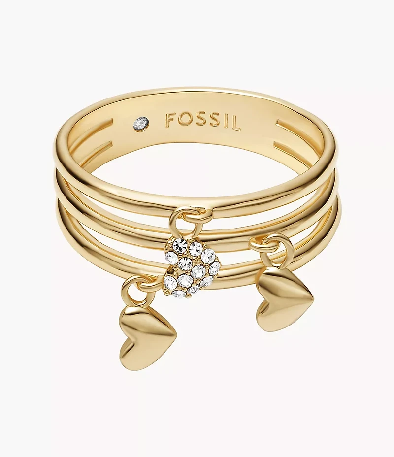 Sutton Heartbeat Gold-Tone Brass Prestack Ring