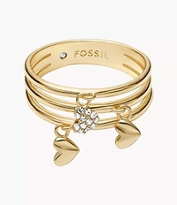 Sutton Heartbeat Gold-Tone Brass Prestack Ring