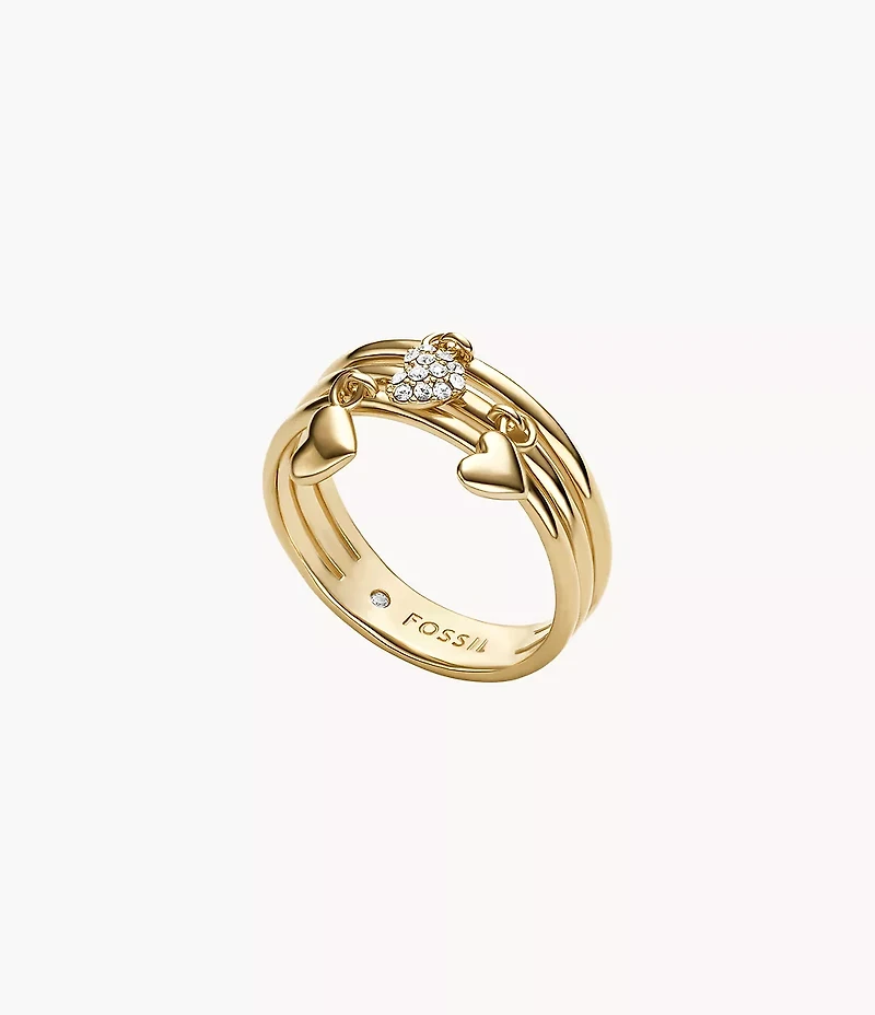 Sutton Heartbeat Gold-Tone Brass Prestack Ring