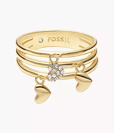 Sutton Heartbeat Gold-Tone Brass Prestack Ring