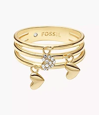 Sutton Heartbeat Gold-Tone Brass Prestack Ring
