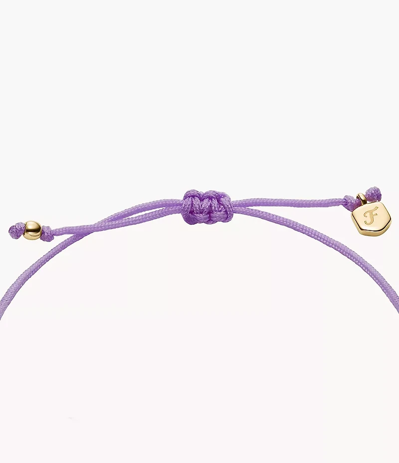 Sutton Mini Moments Lavender Gold-Tone Brass Butterfly Bracelet