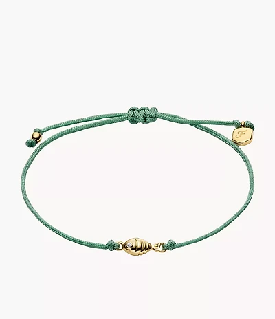 Sutton Mini Moments Seafoam Green Gold-Tone Brass Fish Bracelet
