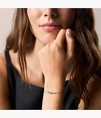 Sutton Mini Moments Seafoam Green Gold-Tone Brass Fish Bracelet