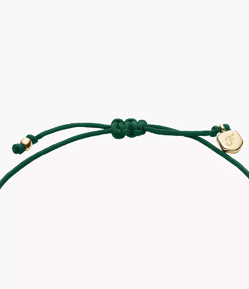 Sutton Mini Moments Green Gold-Tone Brass Pavé Link Bracelet