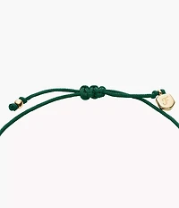 Sutton Mini Moments Green Gold-Tone Brass Pavé Link Bracelet