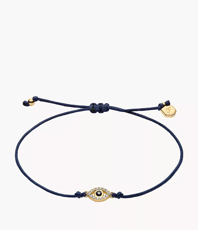 Sutton Mini Moments Midnight Blue Gold-Tone Brass Evil Eye Bracelet