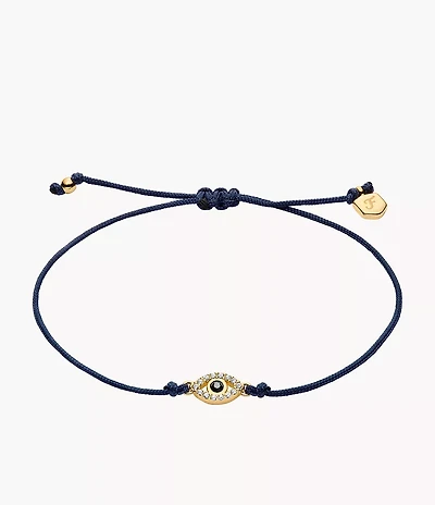 Sutton Mini Moments Midnight Blue Gold-Tone Brass Evil Eye Bracelet