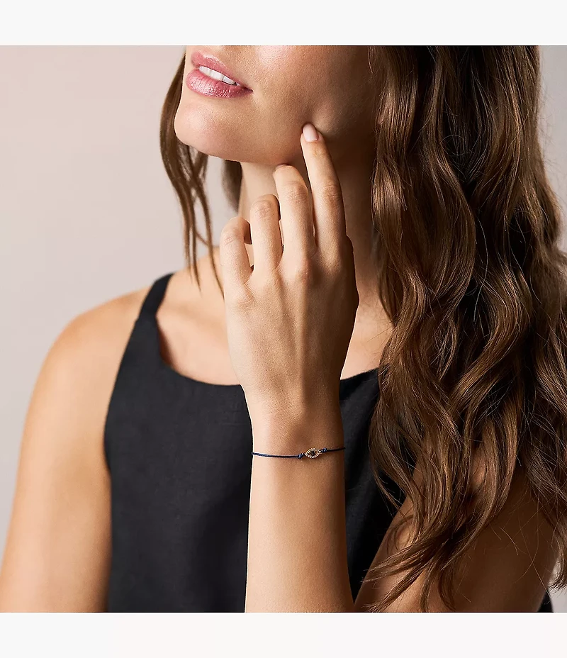 Sutton Mini Moments Midnight Blue Gold-Tone Brass Evil Eye Bracelet