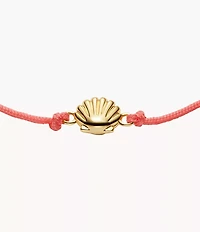 Sutton Mini Moments Coral Gold-Tone Brass Seashell Bracelet