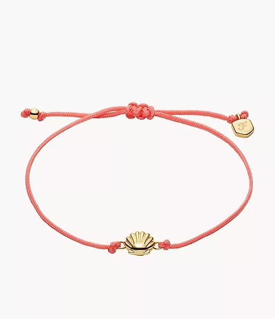 Sutton Mini Moments Coral Gold-Tone Brass Seashell Bracelet