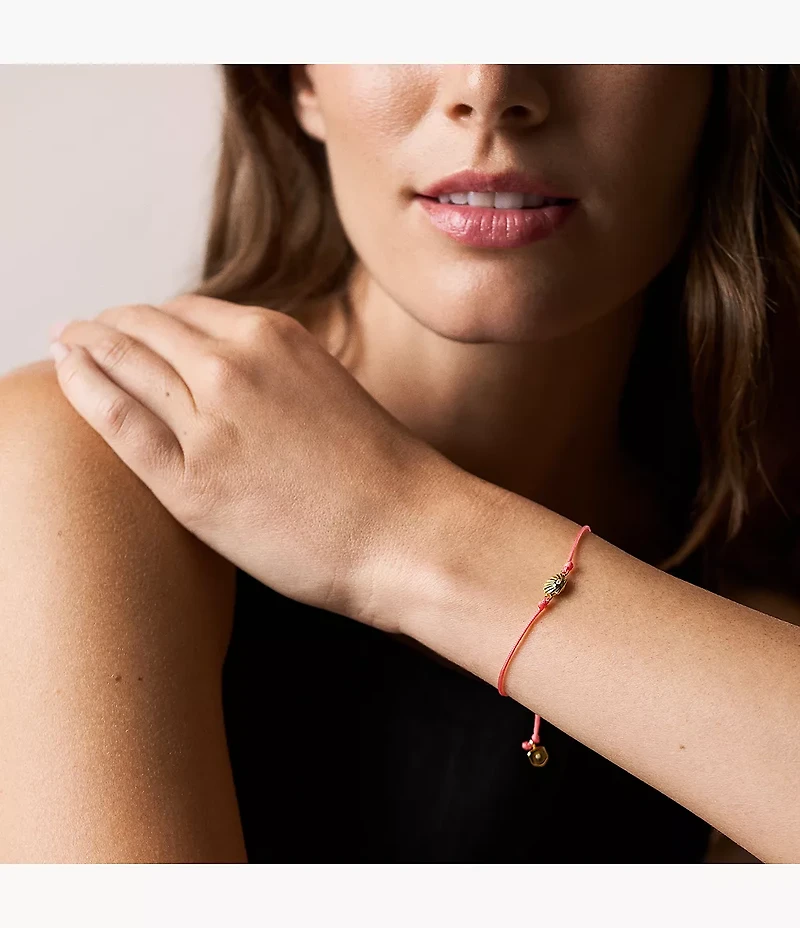 Sutton Mini Moments Coral Gold-Tone Brass Seashell Bracelet