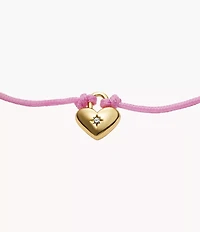 Sutton Mini Moments Dusty Pink Gold-Tone Brass Heart Bracelet