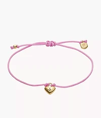 Sutton Mini Moments Dusty Pink Gold-Tone Brass Heart Bracelet