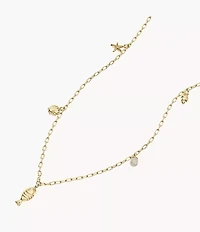 Sutton By The Sea Gold-Tone Brass Shell Necklace