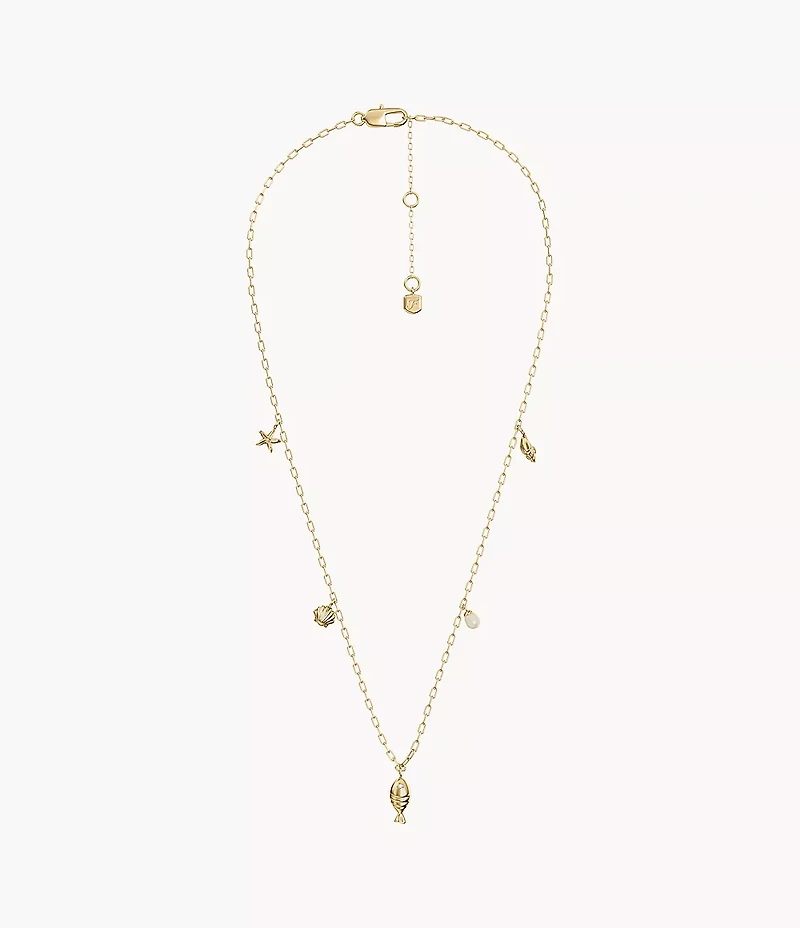 Sutton By The Sea Gold-Tone Brass Shell Necklace