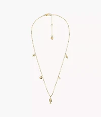 Sutton By The Sea Gold-Tone Brass Shell Necklace