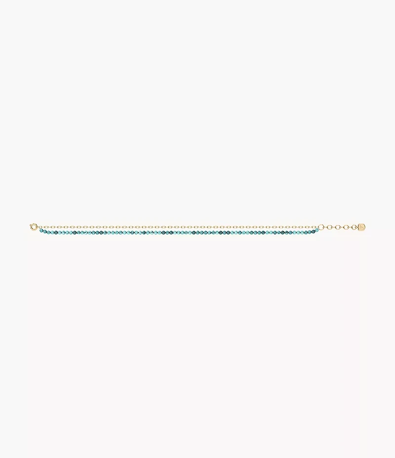 Jewelry By The Sea Turquoise Blue Acrylic Beaded Multi-Strand Anklet