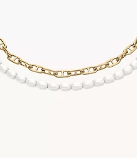 Heritage Pearl D-Link Gold-Tone Brass Multi-Strand Bracelet