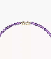 Sutton Mini Moments Purple Beaded Infinity Bracelet