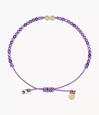 Sutton Mini Moments Purple Beaded Infinity Bracelet