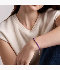 Sutton Mini Moments Purple Beaded Infinity Bracelet