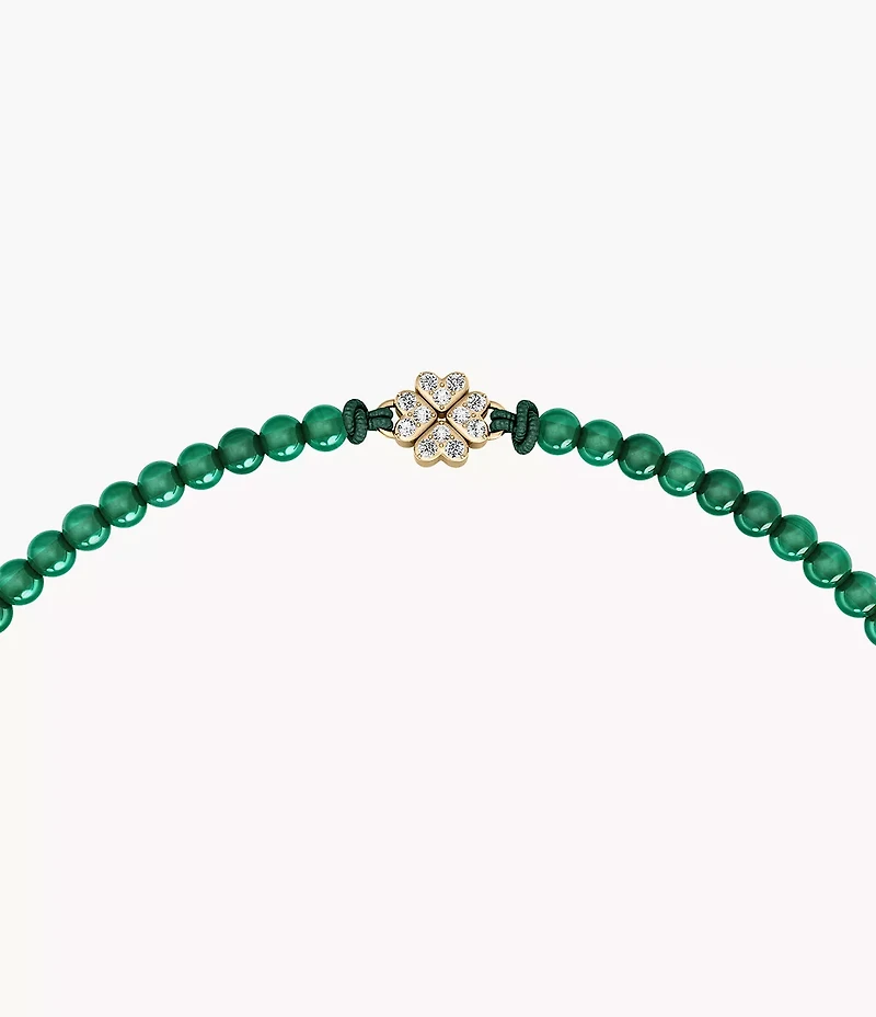 Sutton Mini Moments Green Beaded Clover Bracelet
