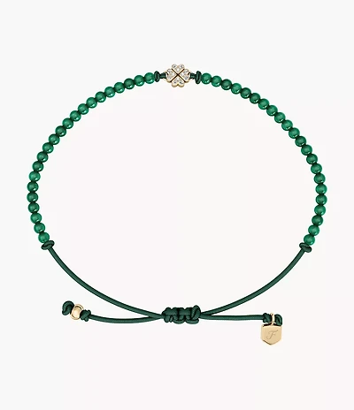 Sutton Mini Moments Green Beaded Clover Bracelet